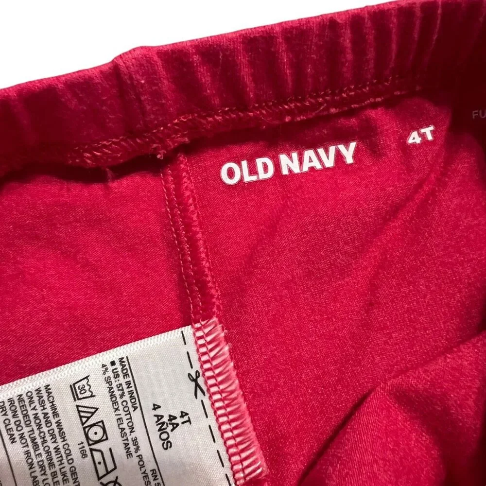 Old Navy 4T Solid Red Leggings